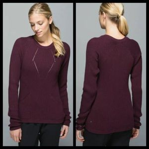 Lululemon Better the Sweater Heathered Boudreaux Drama Maroon Red Small